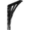 Ekena Millwork Nevio Wrought Iron Bracket, (Single center brace), Antiqued Silver 1 1/2"W x 7 1/2"D x 10"H BKTM01X07X10SNEASV - alternate 1